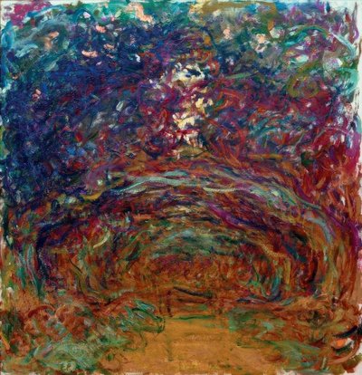 O Beco dos Rosiers (Die Rosenallee) de Claude Monet